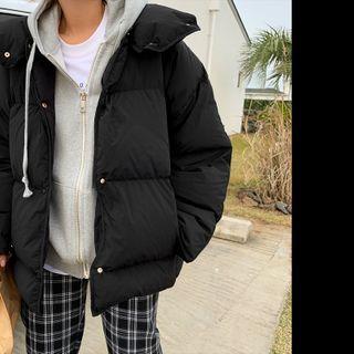 Funnel-neck Duck Down Padding Jacket