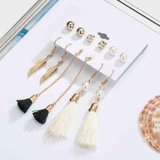 Set Of 12: Fringed Earring Set Of 12 - 11714 - 01 - One Size