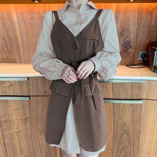 Set: Shirtdress + Overall Dress