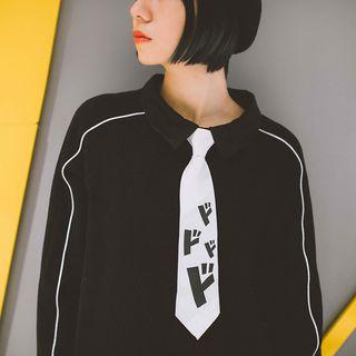 Comic Japanese Characters Neck Tie