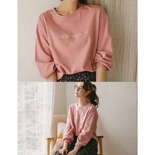 Whatever Embroidered Loose-fit Sweatshirt