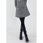 A-line Plaid Miniskirt Black - One Size
