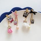 Non-matching Cat & Tassel Dangle Earring