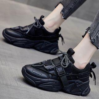 Buckled Platform Athletic Sneakers