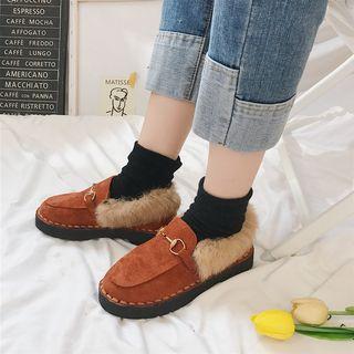 Snaffle Furry Loafers