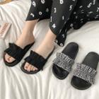 Ruffle Accent Slide Slippers