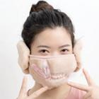 Embroidered Warming Face Mask With Earmuffs