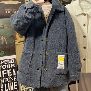 Faux-shearling Button-up Jacket