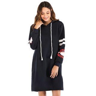 Long Sleeve Printed Sweatshirt Dress