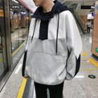 Colored Panel Placket Hoodie