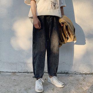 Tie-hem Wide-leg Jeans