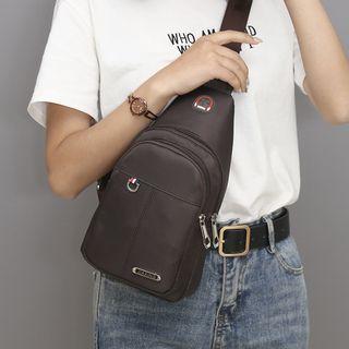 Canvas Hoop Accent Sling Bag