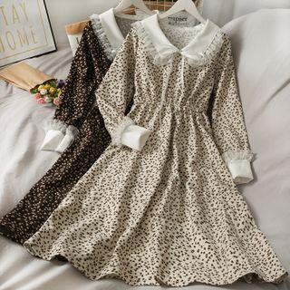 Lace Bow Floral A-line Dress