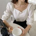 Two-way Zip-back Blouse