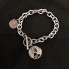 Alloy Chain Bracelet Sliver - One Size