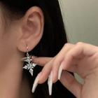 Cz Drop Earring 1 Pair - Silver - One Size