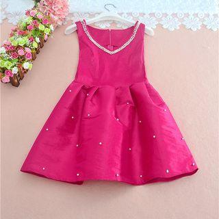 Embellished V-neck Sleeveless Dress