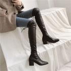 Lace-up Knee-high Boots In 2 Designs