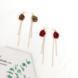 Leopard Print Ear Stud / Clip-on Earring