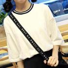 Elbow-sleeve Ringer T-shirt