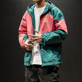 Two-tone Lettering Windbreaker
