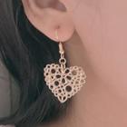 Perforated Heart Dangle Earring
