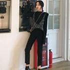 Crop Straight Fit Pants / Glitter Vest