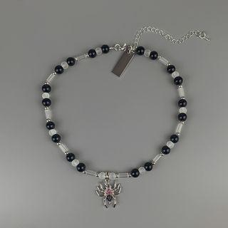 Spider Bracelet 1pc - Black & Silver - One Size
