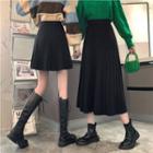 High-waist Pleated A-line Skirt (various Designs)