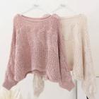 Batwing-sleeve Cable Sweater