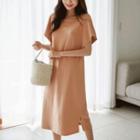 Cap-sleeve Long Dress