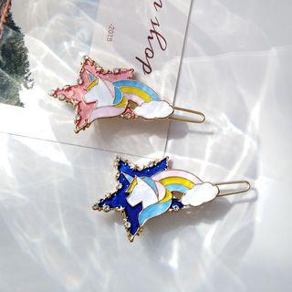 Alloy Unicorn Hair Clip