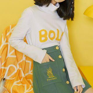 Bolo Print Fleece-lined Top
