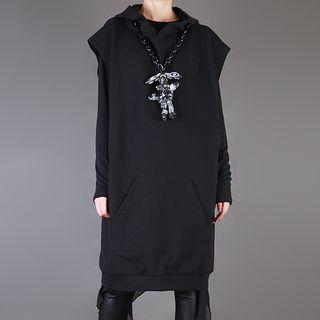 Sleeveless Long Sweatshirt