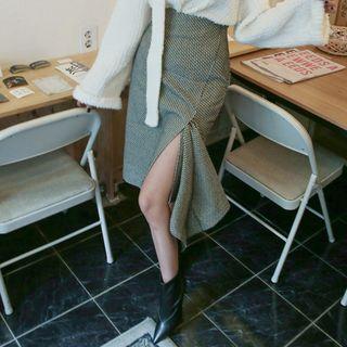 Drape-front Pattern H-line Skirt