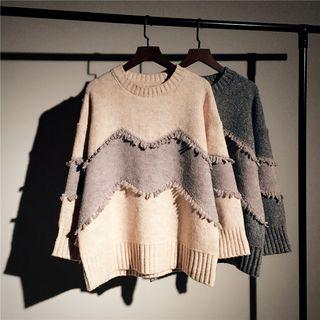 Tassel-panel Oversize Sweater