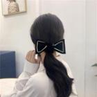 Bow Velvet Scrunchie Bow Hair Tie - One Size