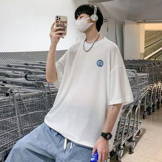 Round-neck Waffle Logo T-shirt