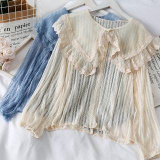 Sailor-collar Lace Shirt
