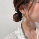 Faux Pearl Hoop Earring 1 Pair - 925 Silver Needle - As Shown In Figure - One Size