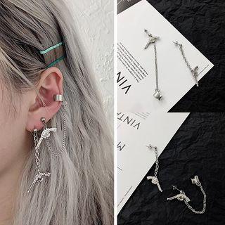 Stainless Steel Pistol Dangle Earring
