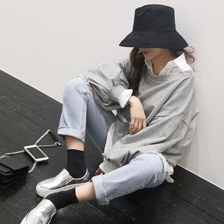 Puff-sleeve Oversized Sweatshirt