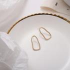 Irregular Alloy Hoop Earring 1 Pair - 925 Silver Needle - Earring - One Size
