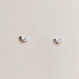 Polished Heart Stud Earring