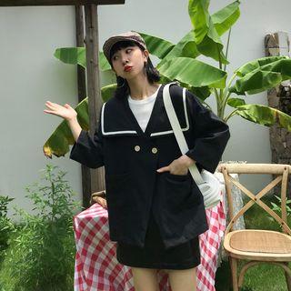 Sailor Collar Button Jacket