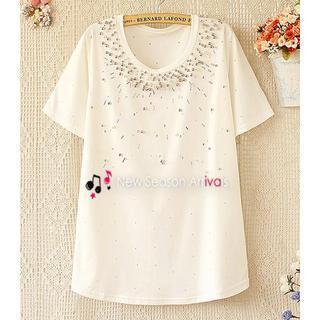 Short-sleeve Embellished T-shirt