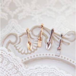 Non-matching Alloy Mini Cutlery Earring