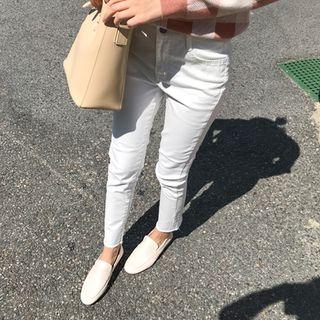 Slim-fit Cotton Blend Pants