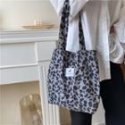Leopard Print Corduroy Shopper Bag