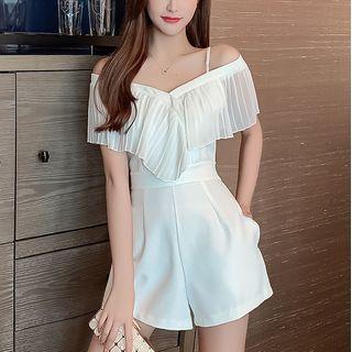 Cold-shoulder Short-sleeve Playsuit